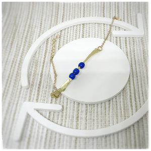 Bracelet Doré « Auffe » Bleu